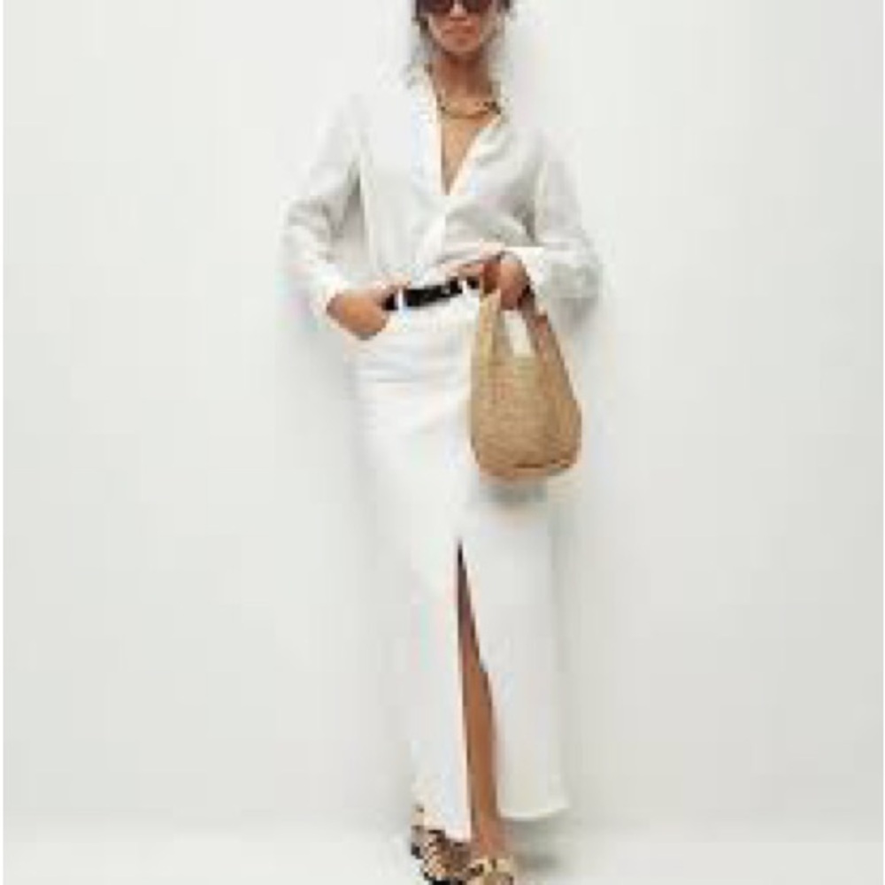 Elegant White Maxi Skirt size 25